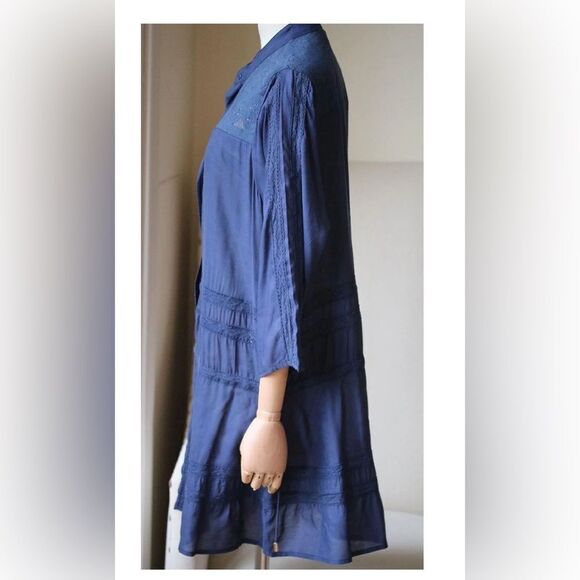 NWT MELISSA ODABASH Nicole Cover-Up Swim Beach Dress Navy Crochet Size Small - Picture 2 of 12